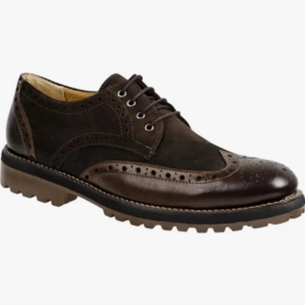 NWOT Sandro Moscoloni Men's Russell Wingtip Shoe in Brown. Sz: 12